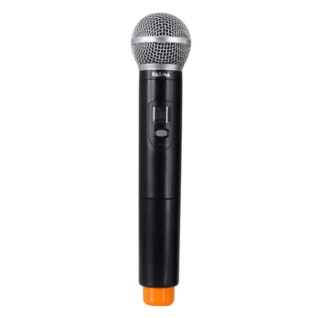 Microfone Mão s/ Fios UHF Anel Laranja-Som e luz-Karma-Music Stage