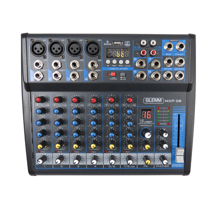 Mesa Mistura 8 Canais DSP c/ USB-Som e luz-Glemm-Music Stage