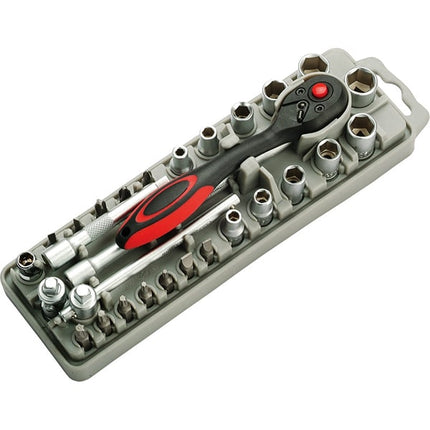 Kit Ferramentas Chave + Roquete + Alicate - 35 Peças-Apoio tacnicobricol-ProsKit-Music Stage