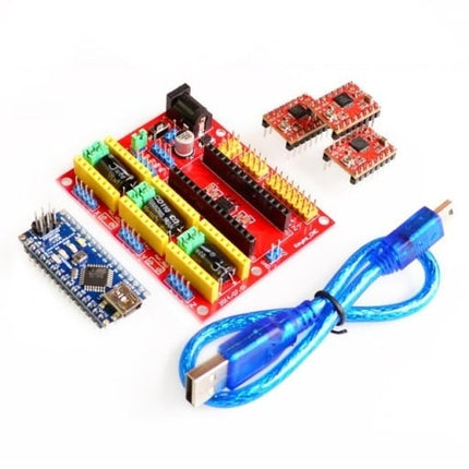 Kit Funduino 3DV4 CNC c/ Placa Shield V4+NANO3.0+3xA4988-Robotica e prototipagem-Funduino-Music Stage