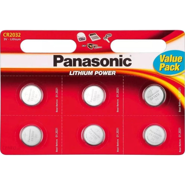 Pilha Lítio 3V CR2032 (Blister 6)-Energia-Panasonic-Music Stage