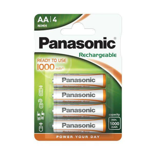 Pilha Recarregável R6 1000mAh DECT (Blister 4)-Energia-Panasonic-Music Stage