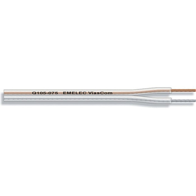 Cabo Coluna 2x1mm² Transparente Polarizado 100mt - Bobine-Fichas e cabos-Emelec-Music Stage