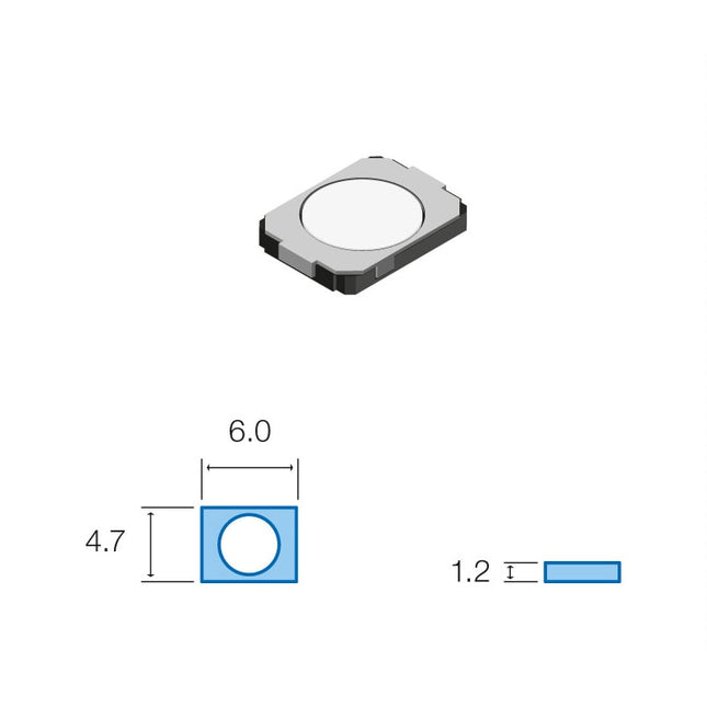 Pulsador DC 1.2mm - 6x4,7mm-Componentes eletronicos-SMI-Music Stage
