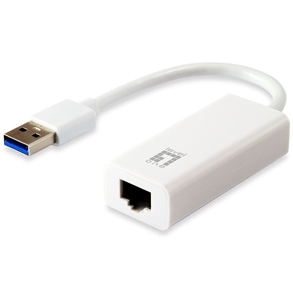 Adaptador Rede USB Macho > RJ45 Fêmea 10/100/1000Mbps-Informatica e Multimedia-Levelone-Music Stage