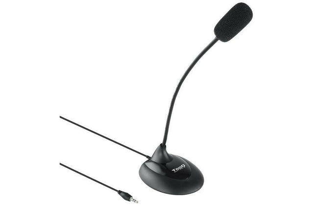 Microfone Multimédia Flexível Jack 3,5mm (Preto)-Tripé Microfone de Instrumentos-Tooq-Music Stage