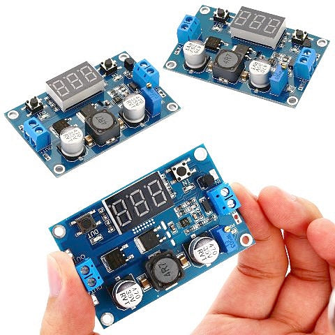 Módulo Alimentação DC/DC Ajústavel c/ Display - 5A/75W-Robotica e prototipagem-Funduino-Music Stage