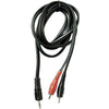 Peavey 5'' Y CABLE - 2 RCA MALE TO 1 1/8 MALE"