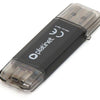 Pen Drive "2-EM-1" USB A 3.0 + USB-C 64GB (Preto)