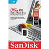 Pen Drive USB Ultra Fit 128GB 3.1 (Preto)