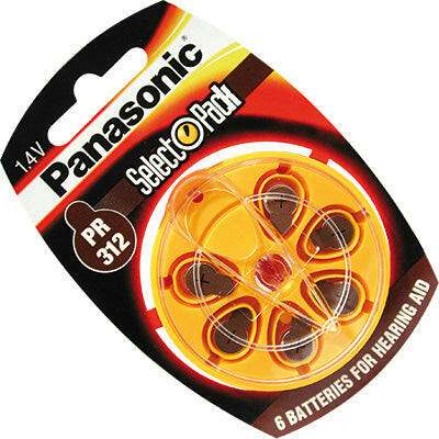 Pilha 1,4V 145mA PR312H (Blister 6)-Energia-Panasonic-Music Stage