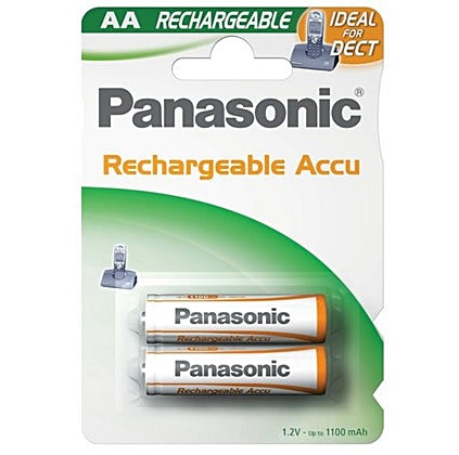 Pilha Recarregável R6 1000mAh DECT (Blister 2)-Energia-Panasonic-Music Stage
