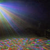 Projector Efeitos 8x LEDs 4W RGB-UV + LEDs c/ Laser RG + Strobe DMX (MULTI ACIS IV)