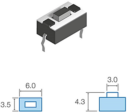 Pulsador DC 4,3mm - 12V - 50mA-Componentes eletronicos-SMI-Music Stage