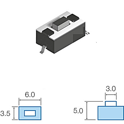 Pulsador DC 5mm - 12V - 50mA-Componentes eletronicos-SMI-Music Stage