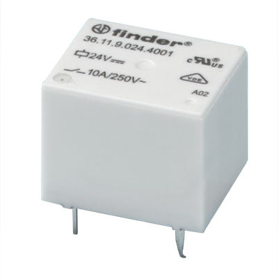 Relé DC Mini 24V/1C/10A - R:12mm Circuito Impresso-Componentes eletronicos-Finder-Music Stage