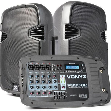 Vonyx VSA10BT Altavoces activos Bi-Amplificados 10 500W BT/MP3