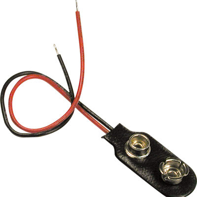 Suporte de Pilhas 9V c/ Fios 15cm-Fichas e cabos-SMI-Music Stage