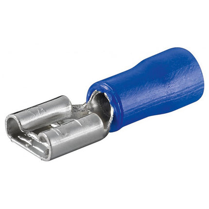 Terminal Faston Fêmea Isolado Azul - 6,3mm - 2,5mm²-Electricidade-SMI-Music Stage