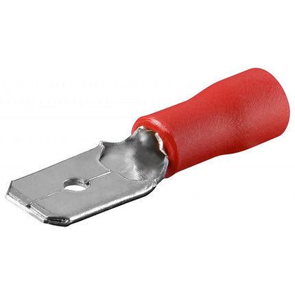 Terminal Faston Macho Isolado Vermelho - 6,3mm - 1,5mm²-Electricidade-SMI-Music Stage
