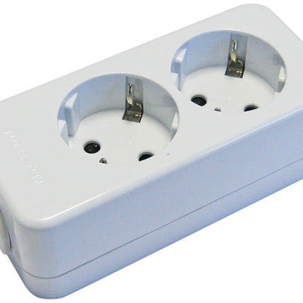 Tomada Eléctrica 2 Vias Schuko Branca p/ Cabo-Electricidade-SMI-Music Stage