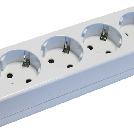 Tomada Eléctrica 4 Vias Schuko Branca p/ Cabo-Electricidade-SMI-Music Stage